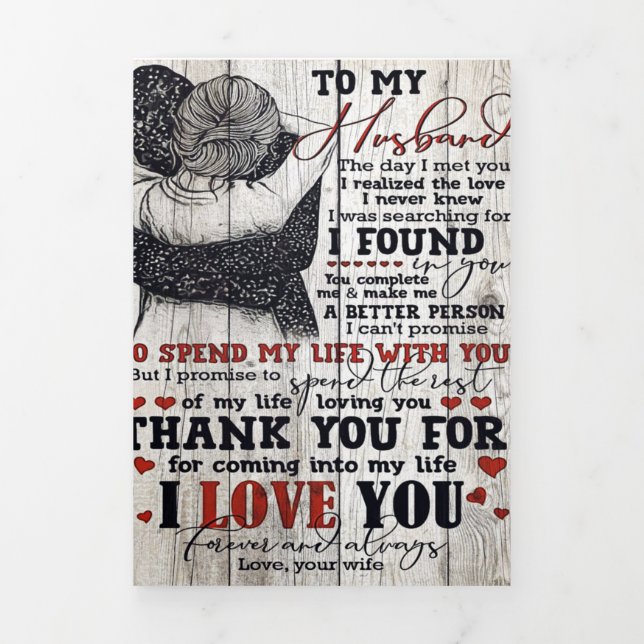 Anuncio Tríptico To My Husband Present | Cute Quotes Gift | (Foto de portada)