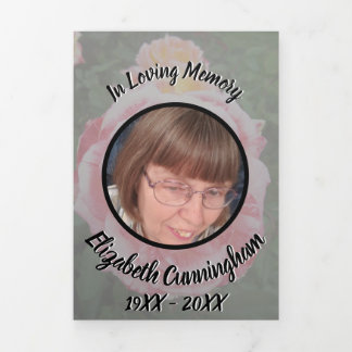 Anuncio Tríptico Translucent Variegated Pink Roses Floral Photo