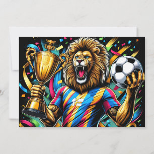 Anuncio Trofeo de fútbol campeón de fútbol de león Victori