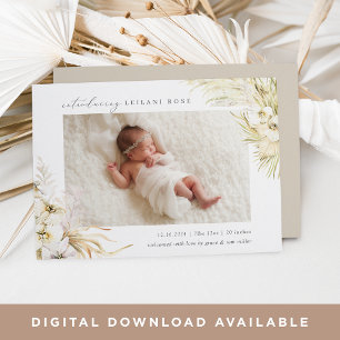 Anuncio Trópicos de época Nacimiento floral de Boho