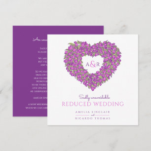 Anuncio Tulipanes de monograma morado corazón reducido bod