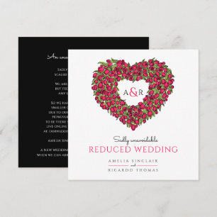 Anuncio Tulipanes rojos monograma corazón reducido boda