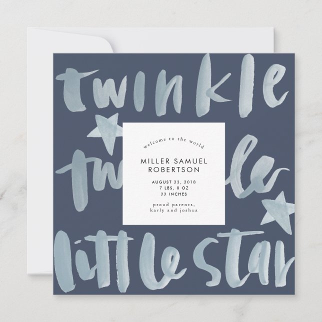 Anuncio Twinkle Twinkle Nacimiento de Estrella Pequeña (Anverso)