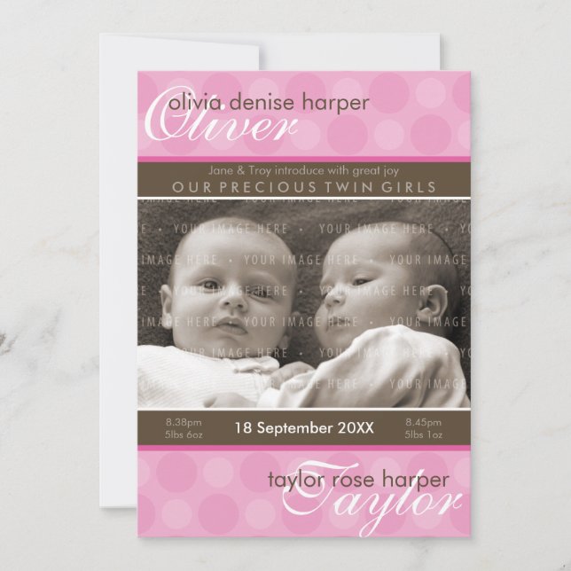 Anuncio TWINS BABY GRACIAS :: armonía 6P (Anverso)