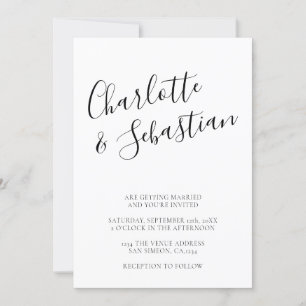 Anuncio Typografía moderna personalizada en blanco negro e