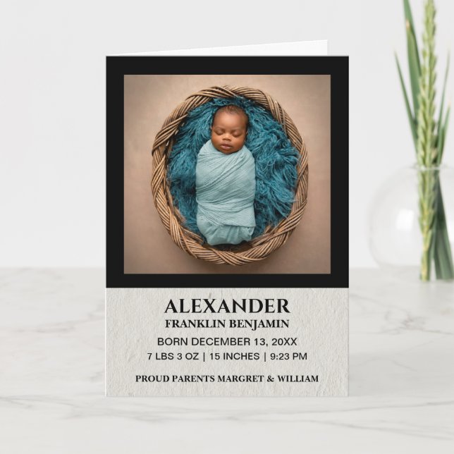 Anuncio Un bebé pequeño recién nacido con foto personaliza (Anverso)