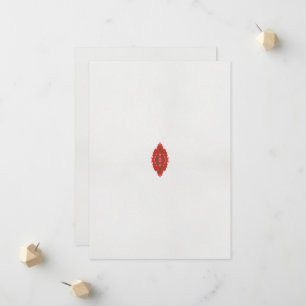 Anuncio un diseño rojo y marrón sobre un fondo blanco