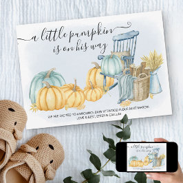 Anuncio Un pequeño niño de calabaza Rustic Cae Embarazo