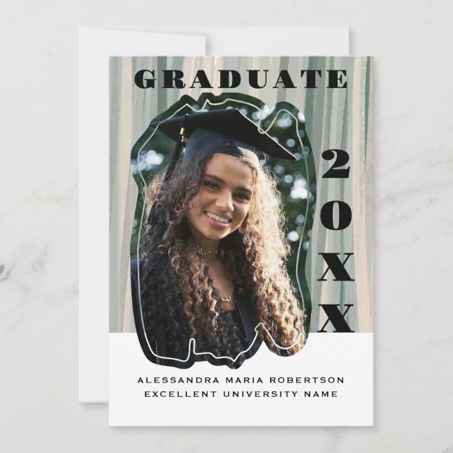 Anuncio Una foto sabia rayas beige verde graduación (Anverso)