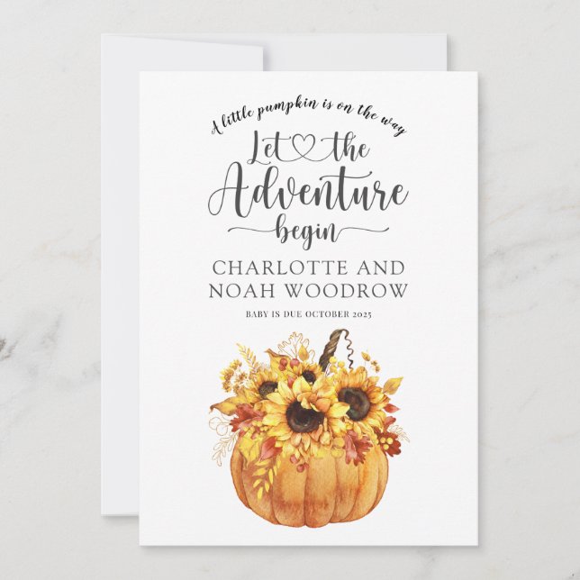 Anuncio Una pequeña aventura de calabaza comienza el embar (Anverso)