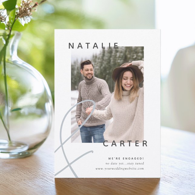 Anuncio Unidos para siempre | Compromiso de foto moderna (Subido por el creador)