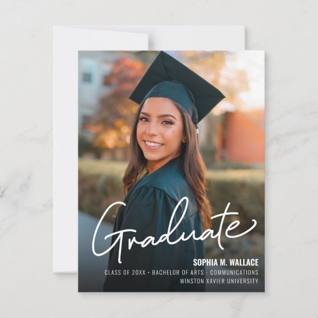 Anuncio Universidad Moderna Graduado Foto Clase año Gradua (Anverso)