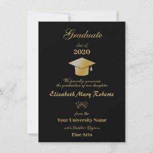 Anuncio Universidad Simple Black and Gold College