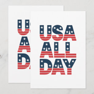 Anuncio USA All Day   4 de julio Camisa Patriótica