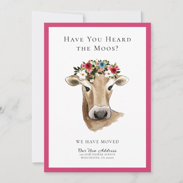 Anuncio Vaca simple y pequeña Hemos movido una nueva direc (Anverso)