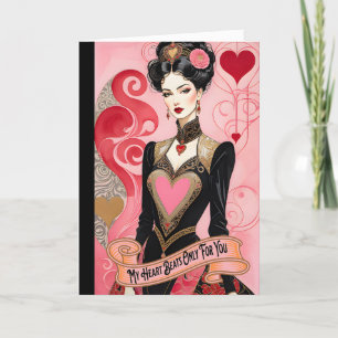 Anuncio Valentine Pink Heart Vress Lady