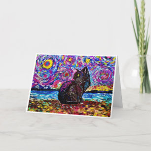 Anuncio Van Gogh Starry Night Kitty Cat<Blank Inside>