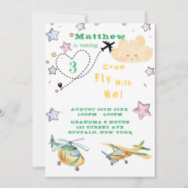 Anuncio Ven A Volar Con Mí Aviones Fiesta De Cumpleaños