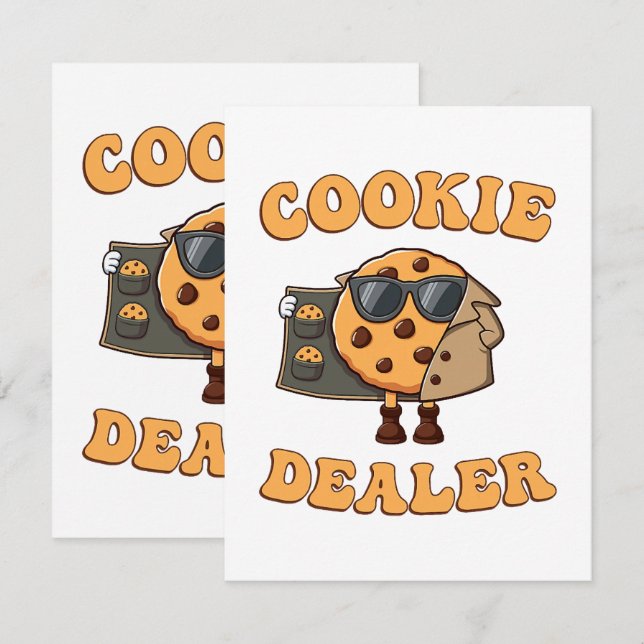 Anuncio Vendedor de galletas divertido horneando (Anverso / Reverso)