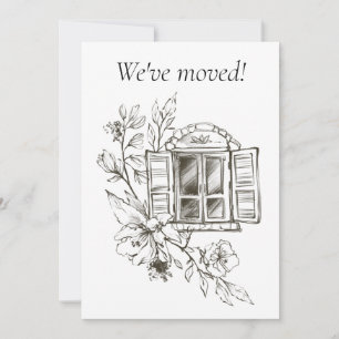 Anuncio Ventana con una nueva dirección de rama de flores