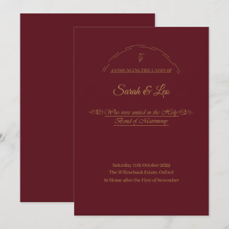 Anuncio VerAlion | Boda Formal de Borgoña y Oro