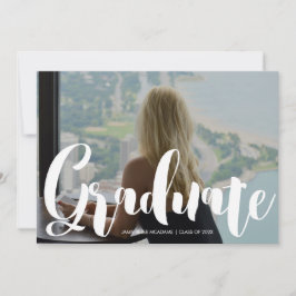 Anuncio verde del Partido de Graduación de Foto mi