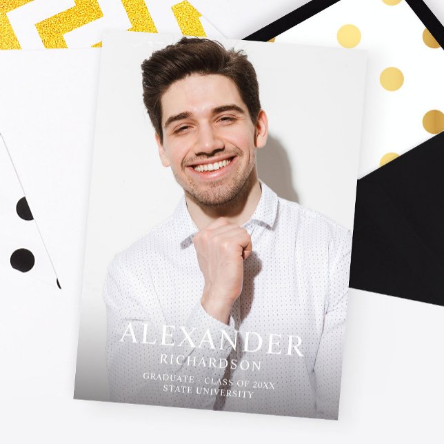 Anuncio vertical de graduación de foto de nombre d (Subido por el creador)