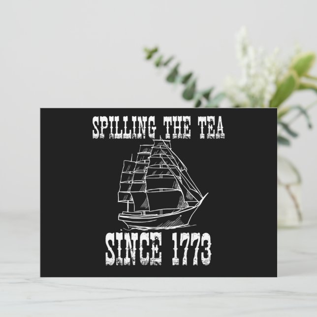 Anuncio Vertiendo El Té Desde 1773 Profesor De Historia De (Anverso de pie)