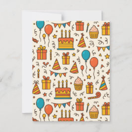 Anuncio Vibrant Birthday Party Seamless Pattern