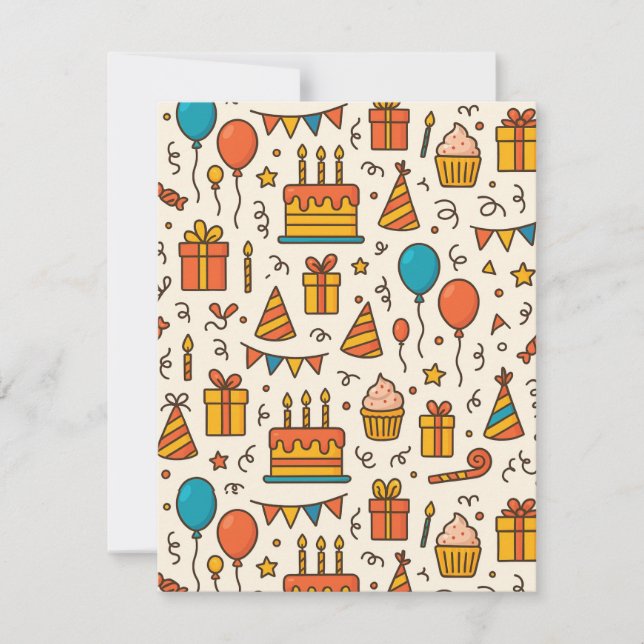 Anuncio Vibrant Birthday Party Seamless Pattern (Anverso)
