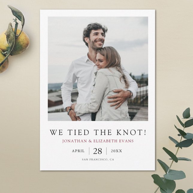 Anuncio Vinculamos al Boda moderno de fotografía de Knot (Subido por el creador)