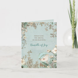 Anuncio Viñeta de Oso de Oso Blanco Florals Nacimiento de 