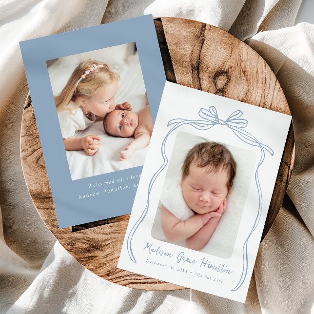 Anuncio Vintage Blue Bow 2 Photo Birth (Subido por el creador)