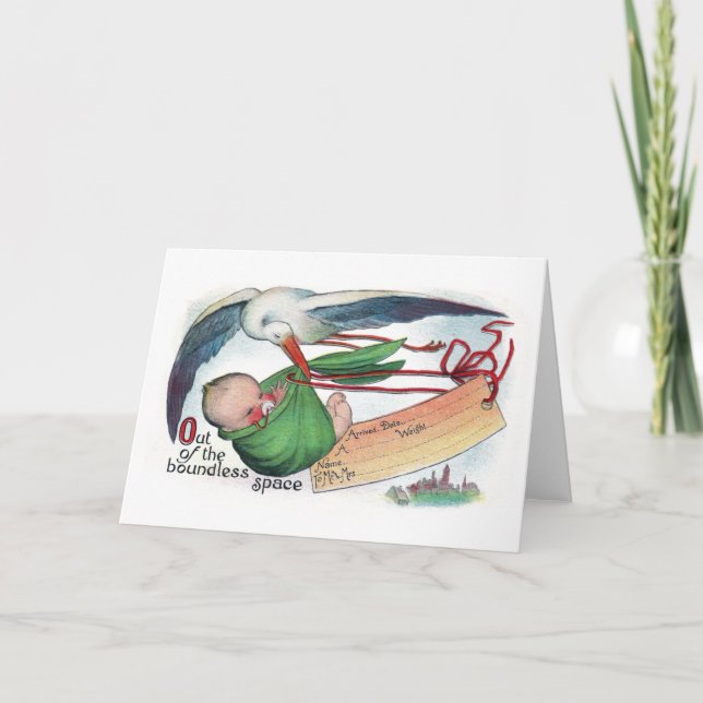 Anuncio Vintage Delivery Via Stork (Anverso)