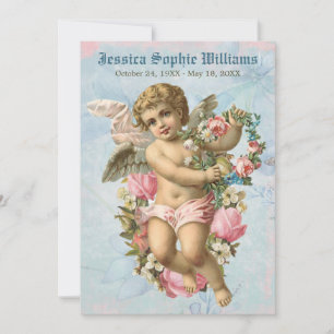 Anuncio Vintage muerte en memoria azul Angel