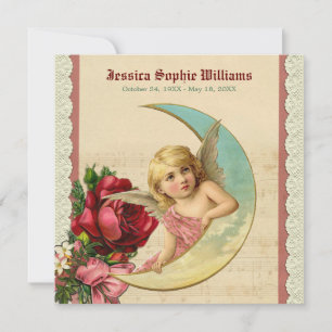 Anuncio Vintage muerte en memoria de Angel Moon Rosa