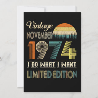 Anuncio Vintage Noviembre 1974 What I Want Limited Edition