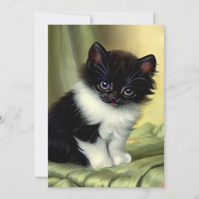 Anuncio Vintage Tuxedo Kitten Ilustracion (Anverso)