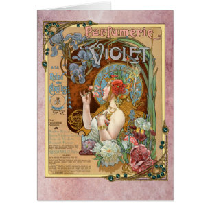 Anuncio violeta del francés del perfume de Alfons