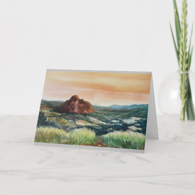 Anuncio Vista de las montañas de los invernaderos (Anverso)