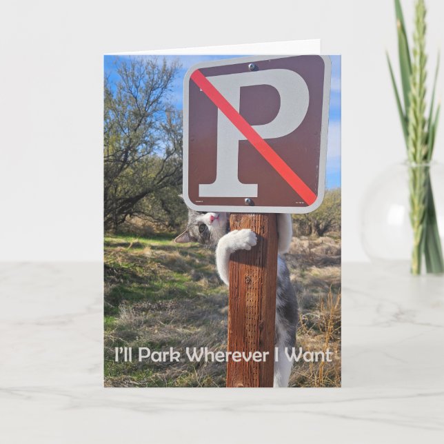 Anuncio Voy a estacionar donde quiera para Notecard (Anverso)