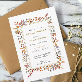 Anuncio Watercolor Caída Marco botánico Ducha de novia