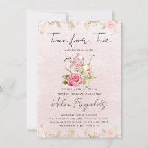 Watercolor Flor silvestre Tea Fiesta Bridal Shower