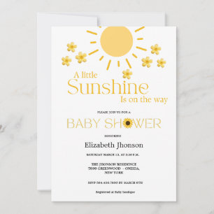 Anuncio Watercolor sunflower our little  baby shower