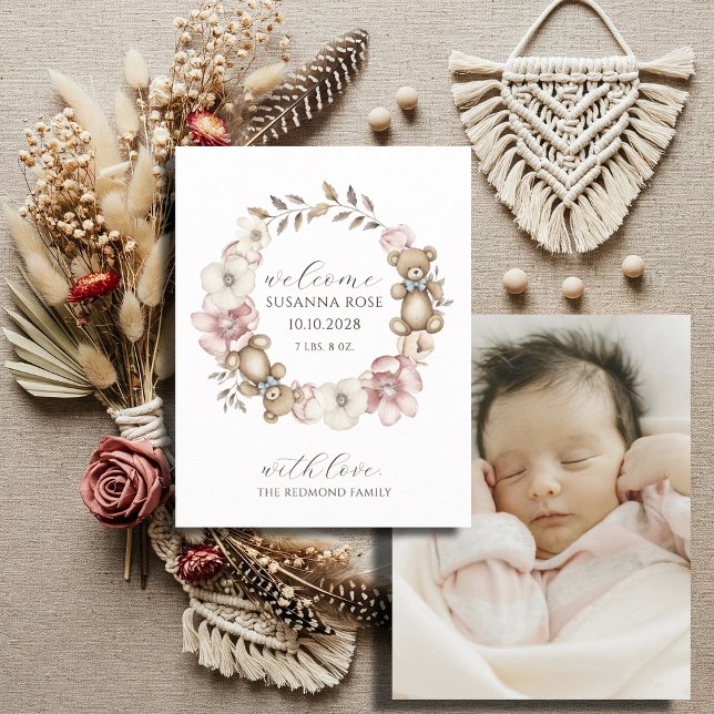 Anuncio Watercolor Teddy Bear Wreath Foto (Subido por el creador)