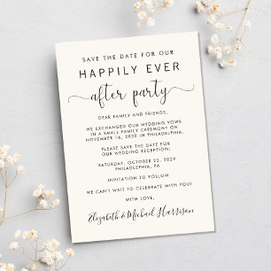 Anuncio Wedding Reception Photo Cream Save the Date