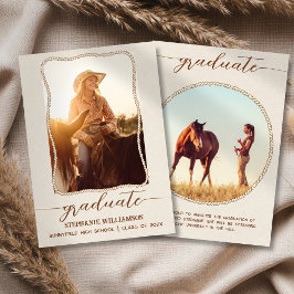 Anuncio Western Rustic Brown Rope Photo Script Graduation