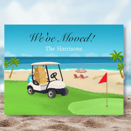 Anuncio We've Moved Golf Course Beach Moving Announcement