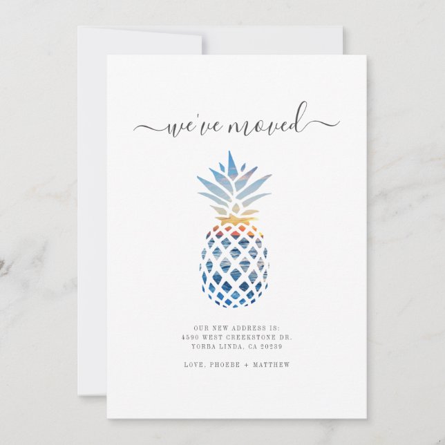 Anuncio Weve Moved Pineapple Change of Address Moving (Anverso)