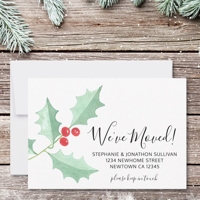 Anuncio We've Moved Watercolor Holly (Subido por el creador)